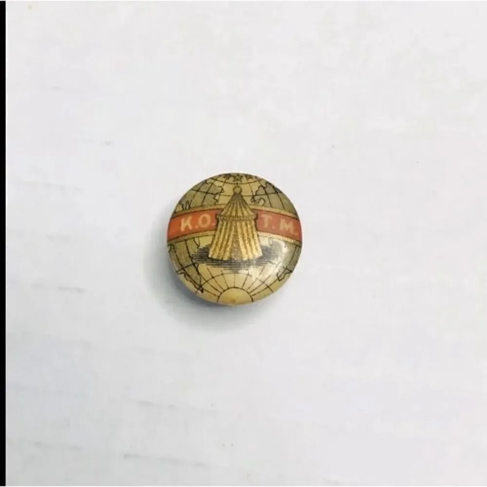 c1890‎ KNIGHTS OF THE MACCABEES KOTM insert metal lapel pin fraternal original